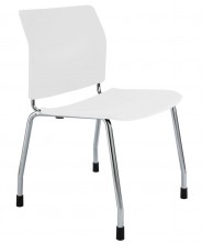 CS One Chair. Chrome 4 Legs. Black, White, Red, Blue